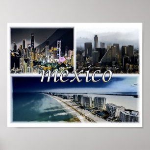 Póster Monterrey - México - Mosaico -