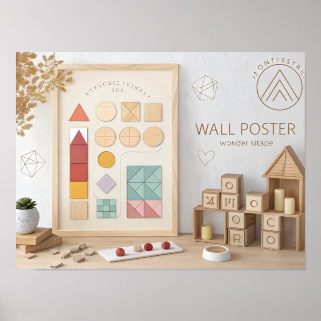 Póster Montessori Cognitive Development Poster  (Frente)