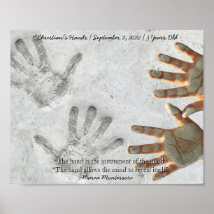 Póster Montessori Sensorial Hands Cita Keepsake