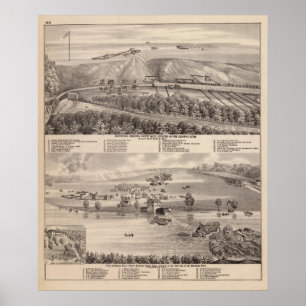 Póster Montevideo, caídas del granito, Minnesota