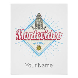 Póster Montevideo City Uruguay Palacio Salvo Souvenir