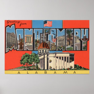 Póster Montgomery, Alabama (edificio del capital)