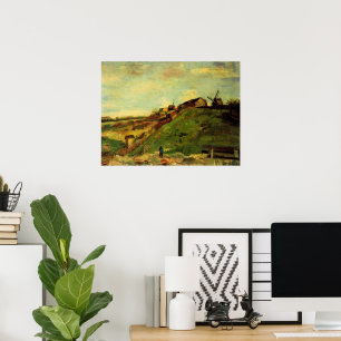 Póster Montmartre: Cantera, los Molinos por Vincent van G