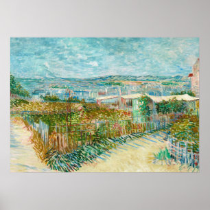 Póster Montmartre, detrás del Moulin de la Galette, París