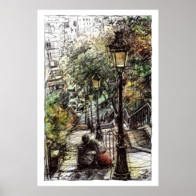 Póster Montmartre II (Frente)