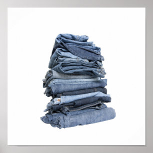 Póster montón de jeans