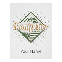 Póster Montpelier Vermont City Estados Unidos