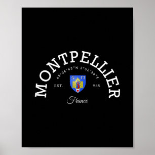 Póster Montpellier Francia Vacaciones Francia Recuerdo Vi