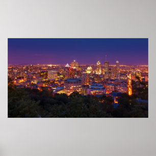 Póster Montreal Canada City Skyline Belvedere Kondiaronk