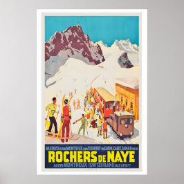 Póster Montreux Glion Rochers-de-Naye Railway Switzerland