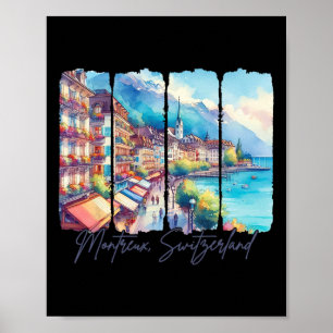 Póster Montreux Suiza Viajes Encuentrame En Montreux Va