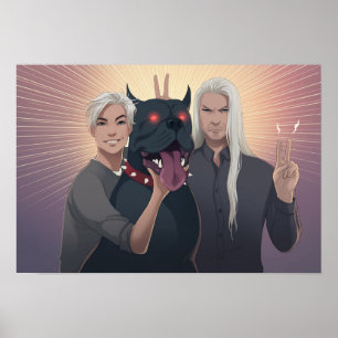 Póster Monty, SImon y Peaches - Funny Poster