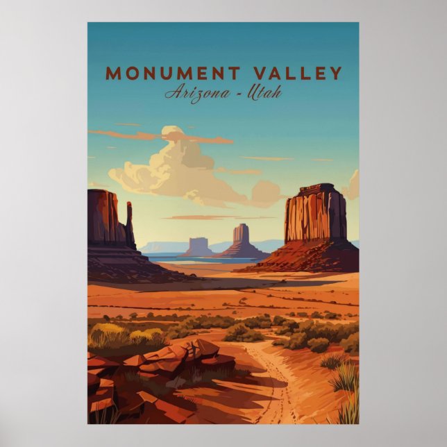 Póster Monument Valley, Arizona Utah (Frente)