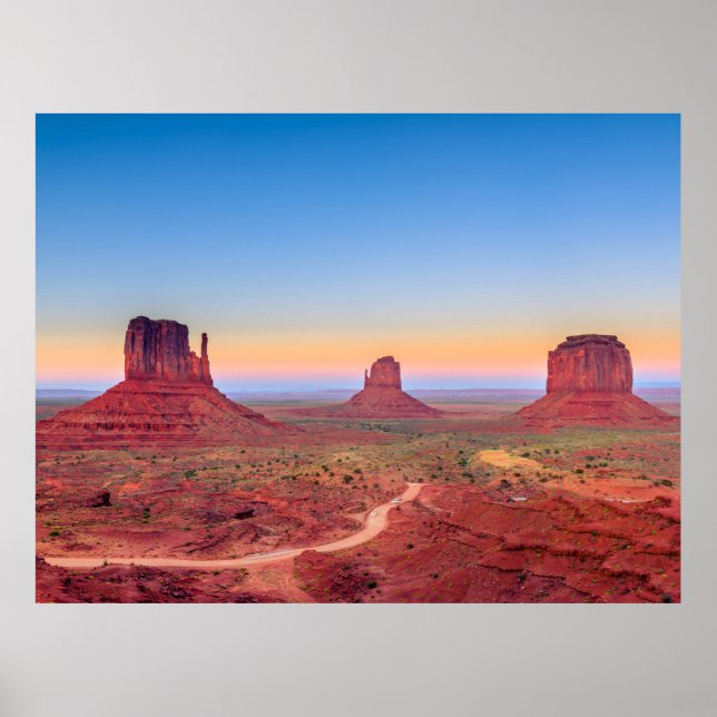 Póster Monument Valley Gran Cañón Utah USA Sunset (Frente)