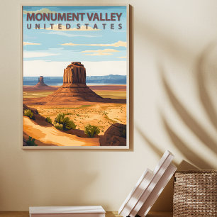 Póster Monument Valley National Park Desert Landscape