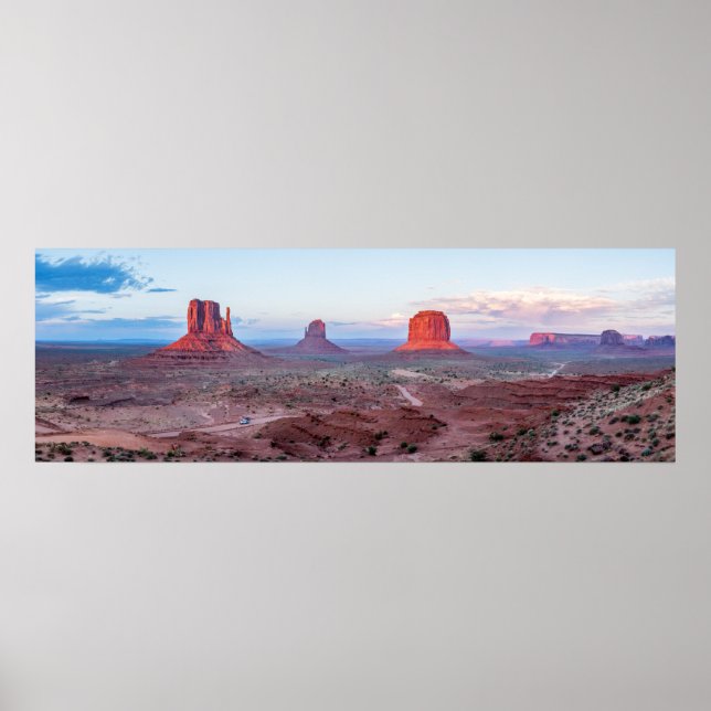 Póster Monument Valley Sunset Panorama (Frente)