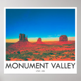 Póster Monument Valley, Utah, EE. UU.
