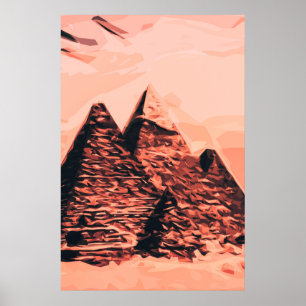 Póster monumental de la pirámide de egipto