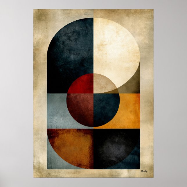 Póster Monumental Geométrico Abstracto Japonés Zen (Frente)