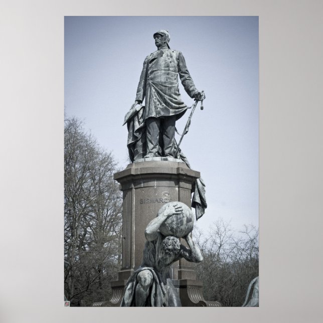 Póster Monumento a Bismarck en Berlín (Frente)