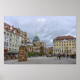 Póster Monumento a Frauenkirche, Dresden, Alemania