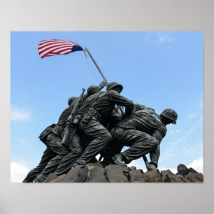 Póster Monumento a Iwo Jima en Washington DC