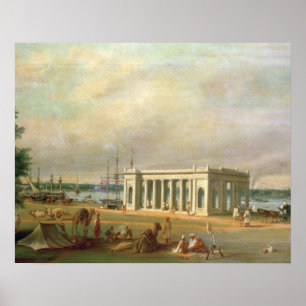 Póster Monumento a James Prinsep, en el río Hooghli, Ca