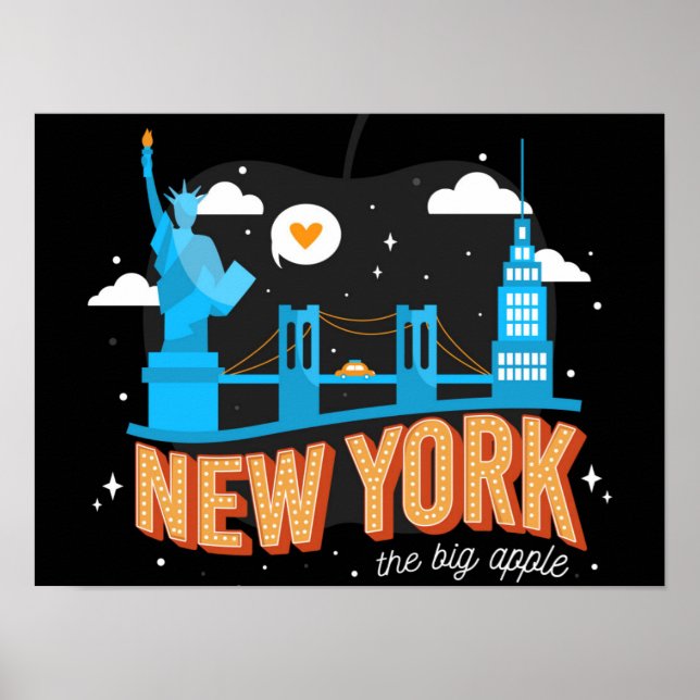 Póster Monumento a la ciudad de Nueva York (Frente)