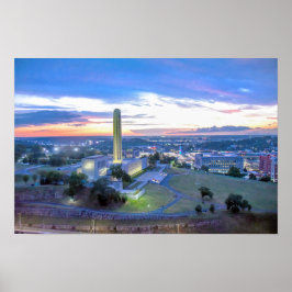 Póster Monumento a la Libertad al atardecer, Kansas City,