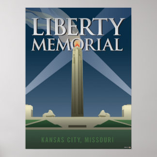 Póster Monumento a la Libertad en Kansas City - 18 x 24