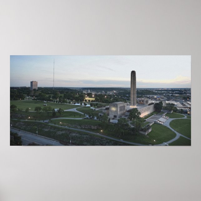 Póster Monumento a la Libertad y Edificio BMA, Kansas Cit (Frente)