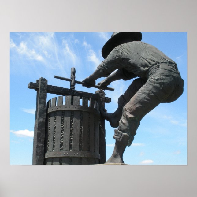 Póster Monumento a la prensa vitivinícola en el Valle de  (Frente)