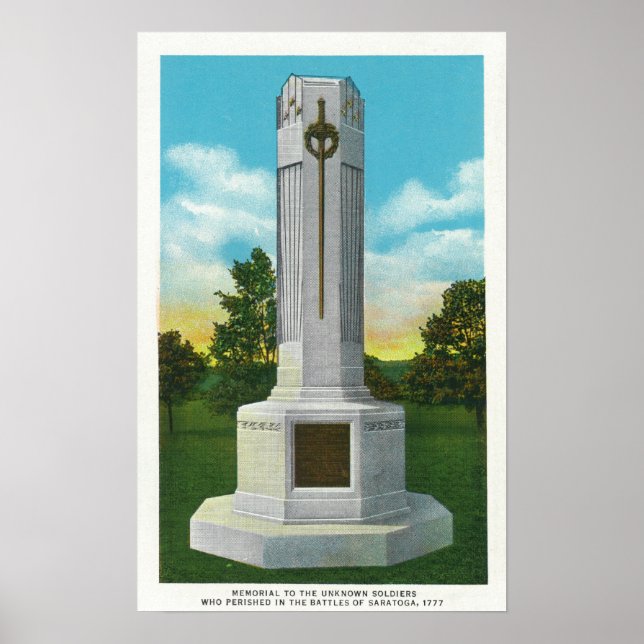 Póster Monumento a la vista de soldado desconocido (Frente)