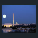 Póster Monumento a Lincoln, Monumento a Washington, EE. U<br><div class="desc">AssetID: TR004221 / {James P. Blair} / Lincoln Memorial,  Washington Monument,  Estados Unidos</div>