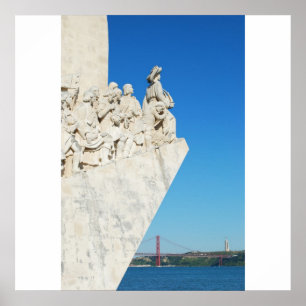 Póster Monumento a los descubrimientos del mar en Lisboa,