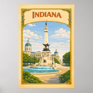 Póster Monumento a los Soldados y Marineros de Indiana Vi