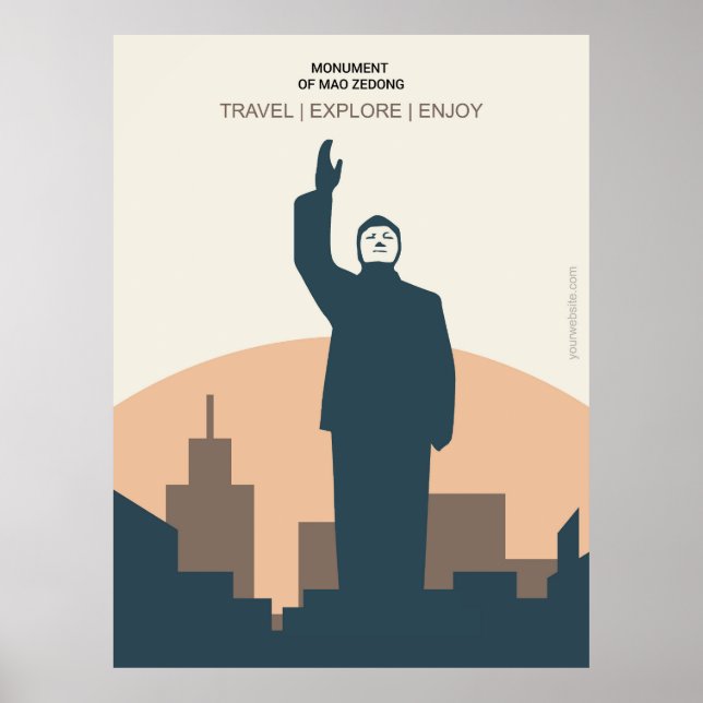 Póster Monumento a Mao Zedong (Frente)