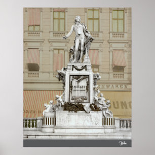 Póster Monumento a Mozart en Viena (feat. 1900)