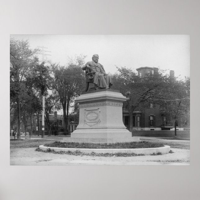 Póster Monumento a Portland, Maine Longfellow, alrededor  (Frente)