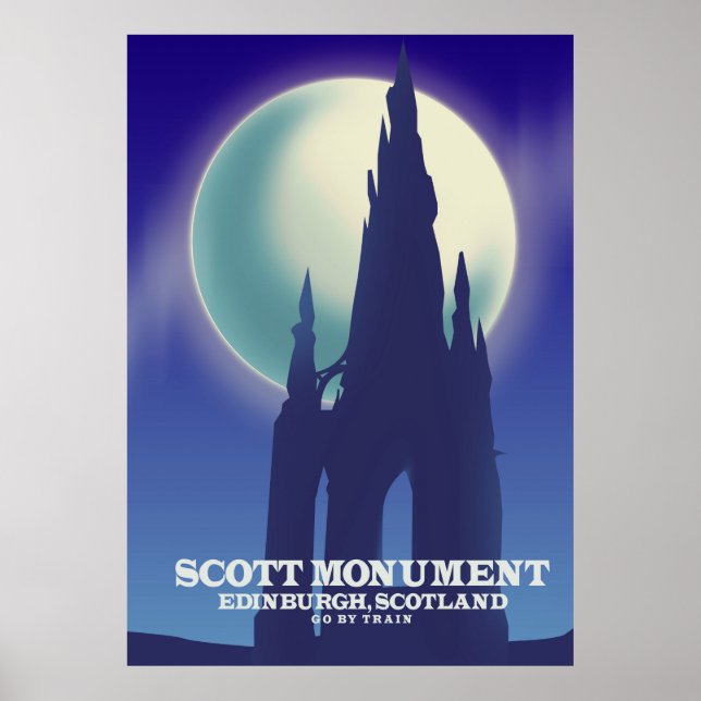 Póster Monumento a Scott, Edimburgo, Escocia (Frente)