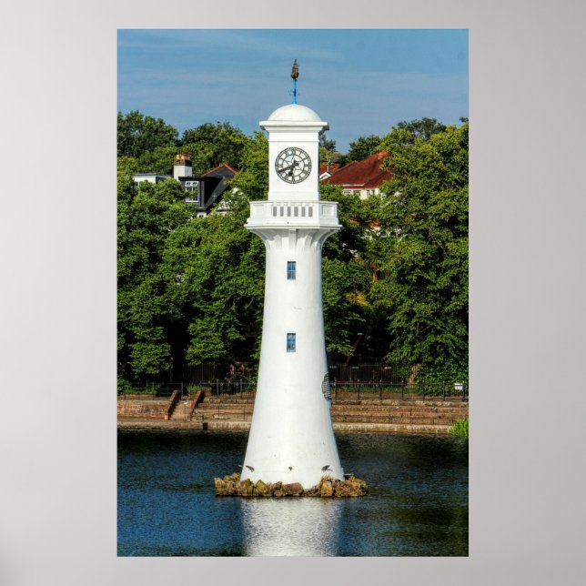 Póster Monumento a Scott, Lago Roath Park, Cardiff, Gales (Frente)