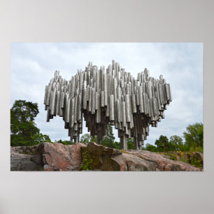Póster Monumento a Sibelius, Helsinki, Finlandia
