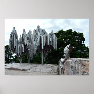 Póster Monumento a Sibelius, Helsinki, Finlandia