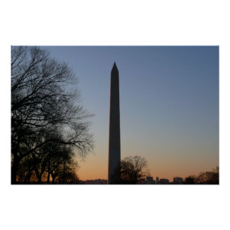 Póster Monumento a Washington al atardecer