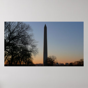 Póster Monumento a Washington al atardecer