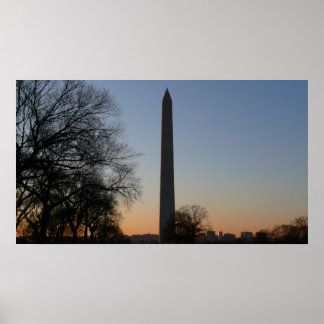 Póster Monumento a Washington al atardecer