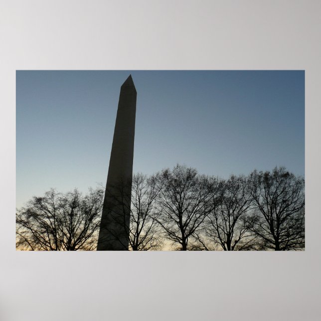 Póster Monumento a Washington en el paisaje invernal II (Frente)