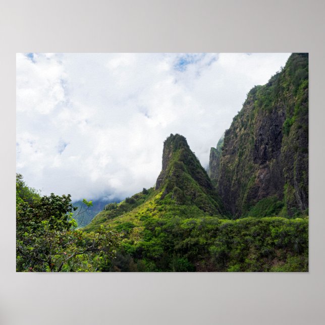 Póster monumento al estado de la aguja de la iao en maui  (Frente)
