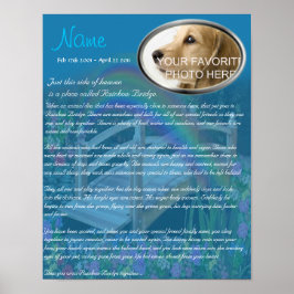 Póster Monumento al Mascota del puente arco iris - Azul