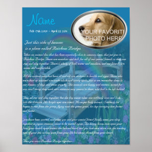 Póster Monumento al Mascota del puente arco iris - Azul